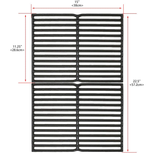 15" Grill Grates for Weber Genesis Silver A, Cast Iron Grill Replacement 7522