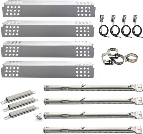 BBQ Repair Kit for Char-broil 463241113, 463449914, Pipe Burners, Heat Plates, Crossover Tubes, Igniters Replacement Kit