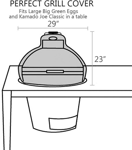 18inch Kamado Dome Grill Cover for Large Big Green Egg or Kamado