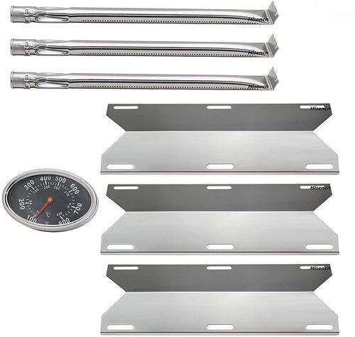 Charmglow 720-0230 3 Burner BBQ Grill Repair Kit, Burners + Heat Plates + Thermometers Kit