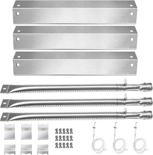 Parts Kit fits Char-Griller 5050, 5650, 5252, 5072 Grill, Grill Burners + Heat Plates Replacement Kit