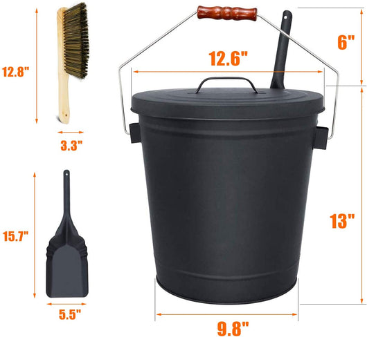 5.2 Gallon Coal Ash Bucket, Pellet Container and Pellet Storage