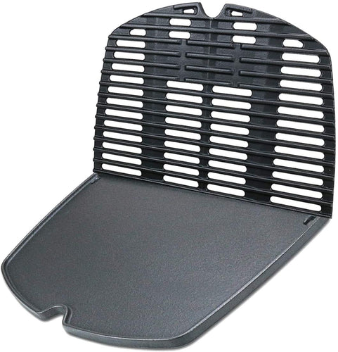 Cast Iron Cooking Griddle 6559 + Grate 7645 Grill Part Replacement Kit for Weber Q200, Q220, Q240, Q260, Q2000, Q2200, Q2400 Series Gas Grill