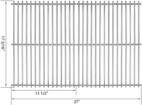 BBQ Cooking Grates 17.2'' x 27'' for Brinkmann 810-9490-0, 810-9490, 810 9490, 8109490 Grills