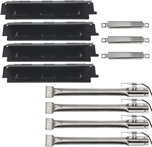 Repair Kit for Kenmore 4 Burner 415.16128010, 415.9011111, 415.90111110 Grills, Burners + Heat Plates + Crossovers + Igniters Set