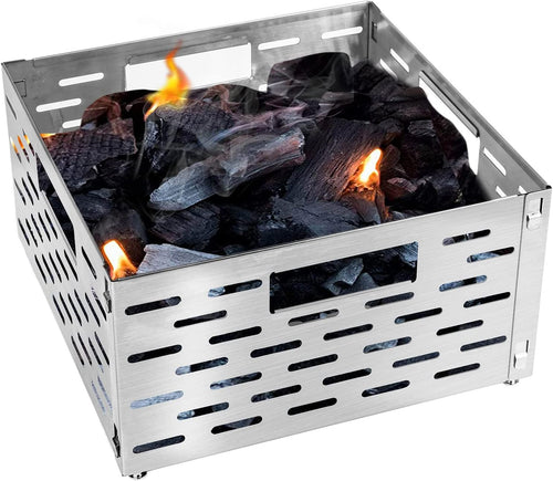 Charcoal Firebox Basket for Oklahoma Joe's Highland, Longhorn Series Grills, Charcoal Box for Offset Smoker, 12"L X 12"D X 6.35"H