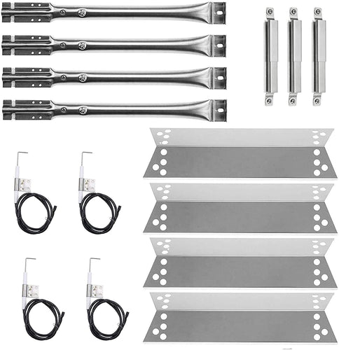 Replacement Parts Kit for Kenmore 415.16107110 4 Burner Grill, Burner+Heat Plates+Ignitors+Crossover Kit