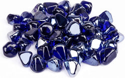 10 LBS 1/2'' Fire Glass Beads White Blue Copper Reflective
