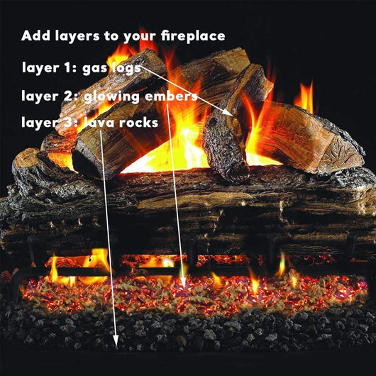 Gas Fireplace Glowing Embers, Rock Wool for Vent Free or Vented Gas Lo –  GrillPartsReplacement - Online BBQ Parts Retailer