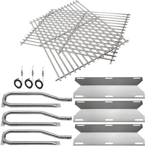 BBQ Repair Kit for Jenn Air 730-0511, 730-0336, 720-0036, Burners, Heat Plates, Grates, Igniters Replacement Set