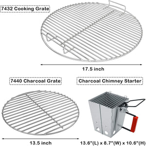 GrillPartsReplacement - Online BBQ Parts Retailer Grill Table Stand Cart for Weber 22 and 18“ Original Kettle, Performer, Jumbo Joe and Master-Touch Charcoal Grills, Outdoor Prep Cooking Station