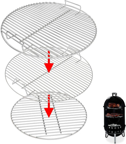 Weber 18.5'' Smokey Mountain Cooker Charcoal Grill Grates Kit 7432 + 85042 + 63013 BBQ Replacement Parts