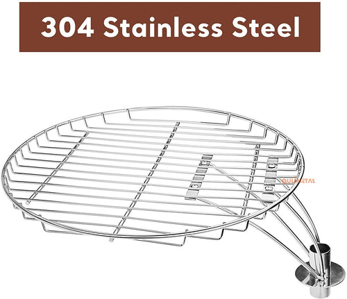 Char-Griller 16620 13.5 Inch SS 304 Round Cooking Grate with Swivel Shaft