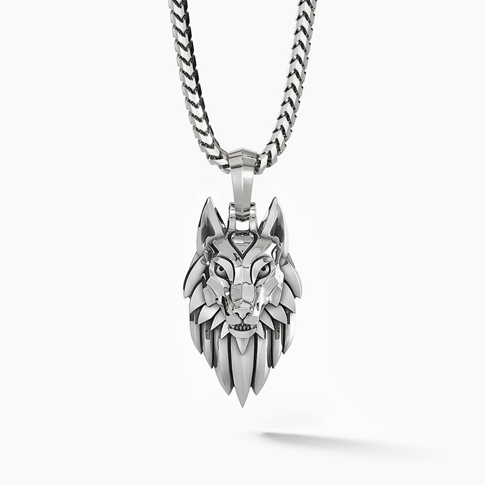 Alpha, Silver Wolf Pendant