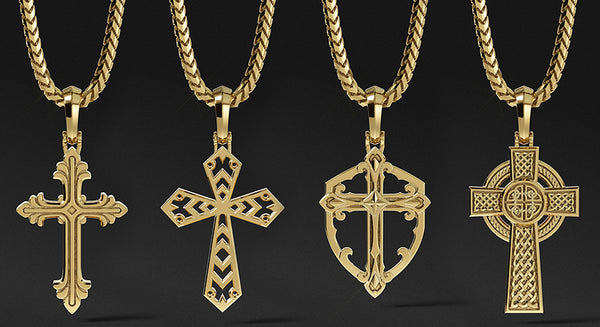 14k gold cross necklaces