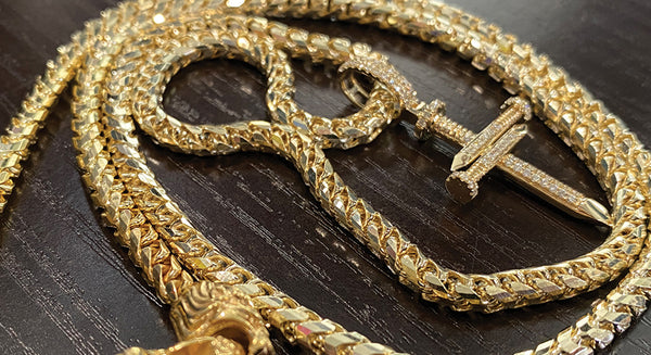 gold cross chain