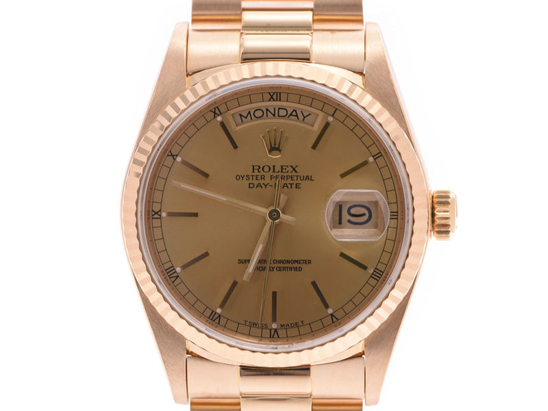 当店限定販売 ROLEX ロレックス デイデイト 18038 メンズ YG 腕時計