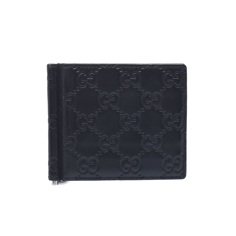 Gucci Guccishima Money Clip Wallet Black Men Wallet 170580 GUCCI Used –  銀蔵オンライン