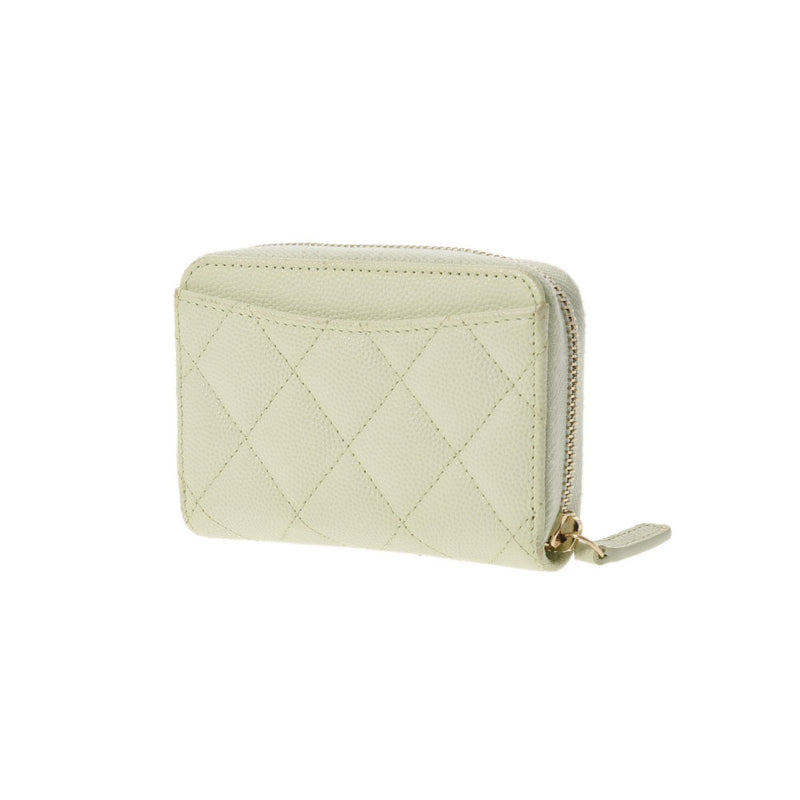 Chanelma Trasse Light Green Gold Bracket Ladies Coin Case A80799 CHANEL  used – 銀蔵オンライン