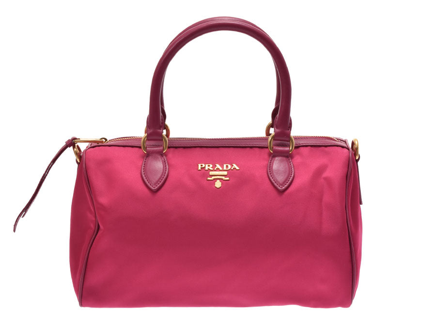 Prada 2WAY Minoboston Pink 1BB797 Ladies Nylon Leather Unused Beauty Prada  With Strap Gala Used Ginzo – 銀蔵オンライン