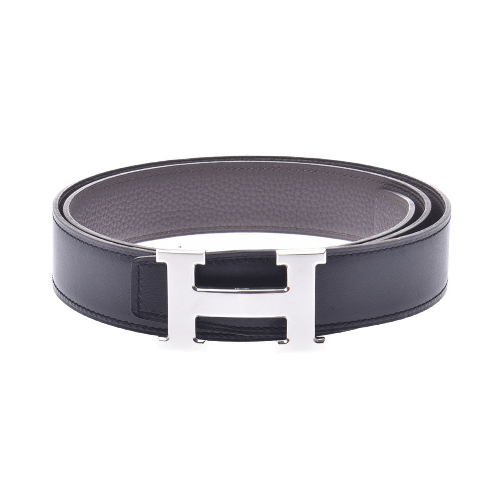 black and silver hermes belt