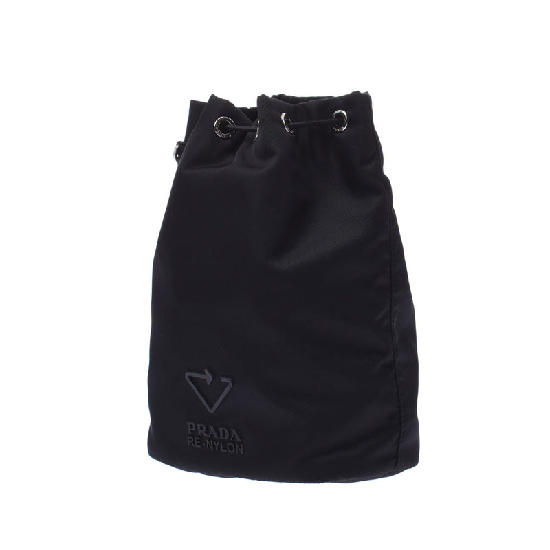 Prada drawstring type black ladies pouch 1NE369 PRADA used – 銀蔵オンライン
