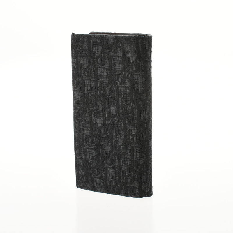 極美品】 ディオールオム 二つ折り財布 オブリークジャガード ブラック 
