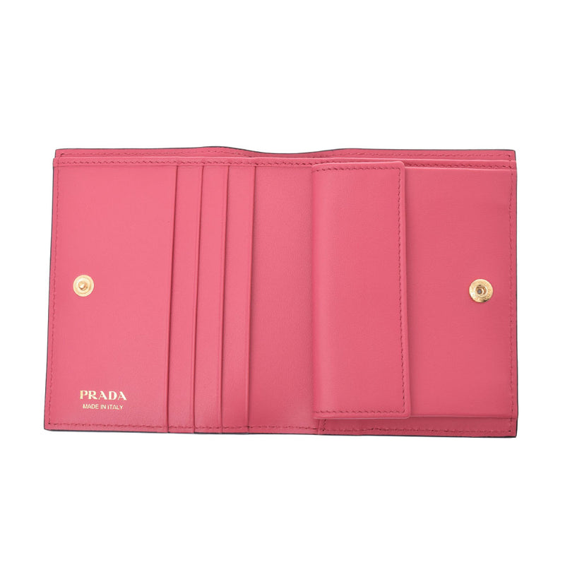 新品未使用 付属品付き PRADA 1M0081 コンパクトウォレット ピンク