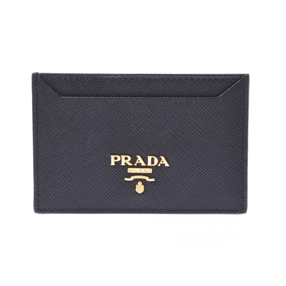 Prada black gold hardware unisex card case Prada used – 銀蔵オンライン