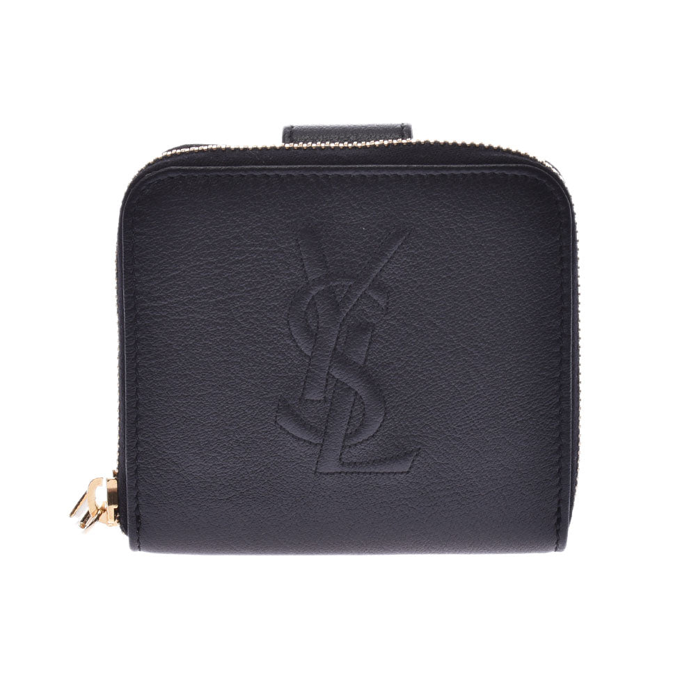 イヴサンローランコンパクトジップウォレット 黒 レディース レザー 二つ折り財布 YVES SAINT LAURENT – 銀蔵オンライン