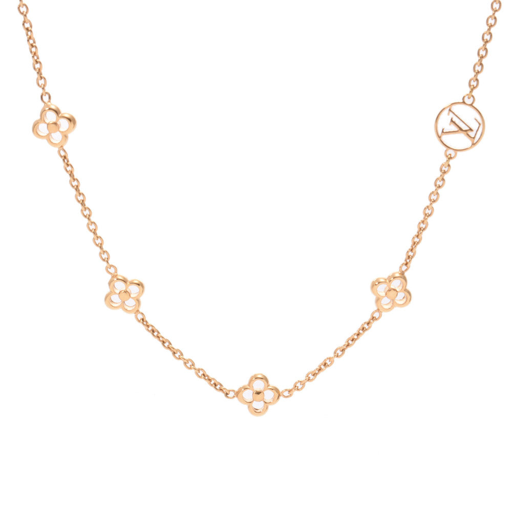 LOUIS VUITTON LOUIS VUITTON Flower full;M68125 Necklace Gold Plated Used LV  women M68125