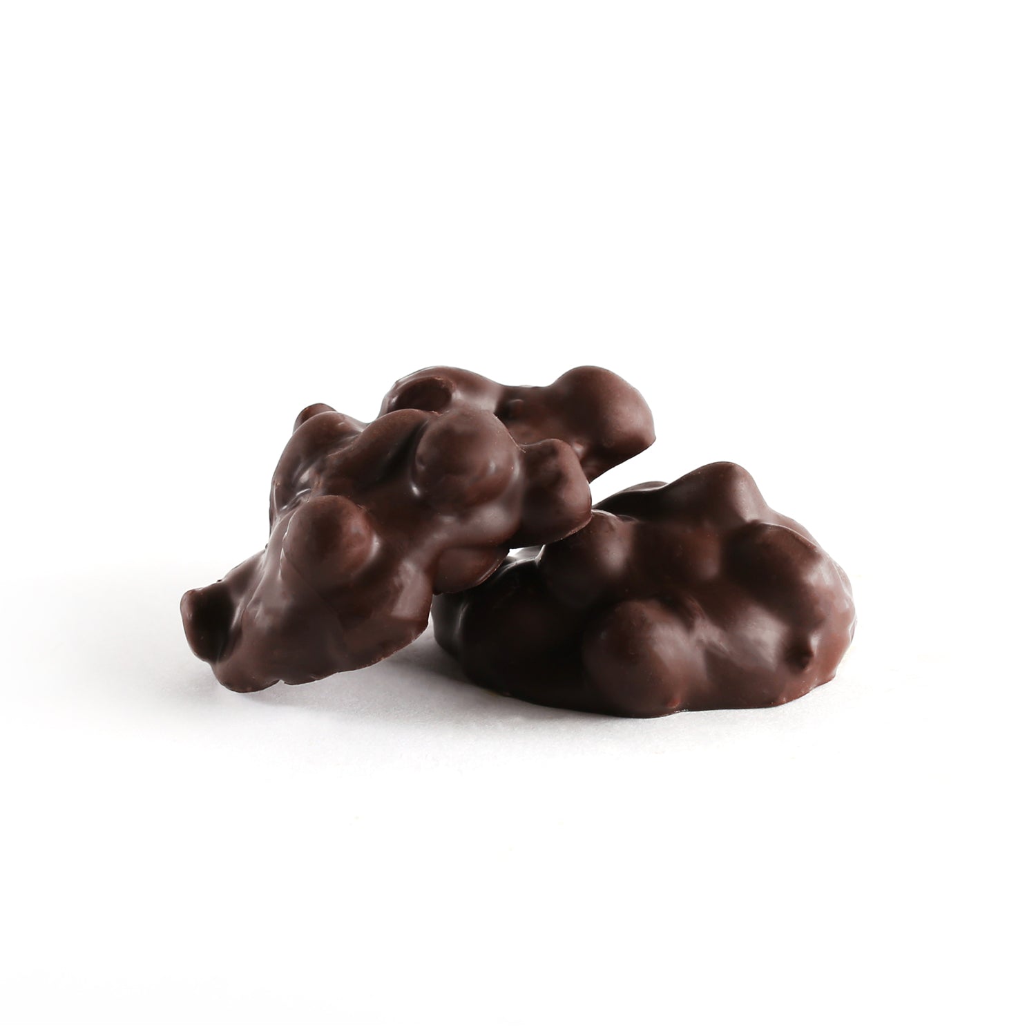 Product photo of dark chocolate peanut clusters