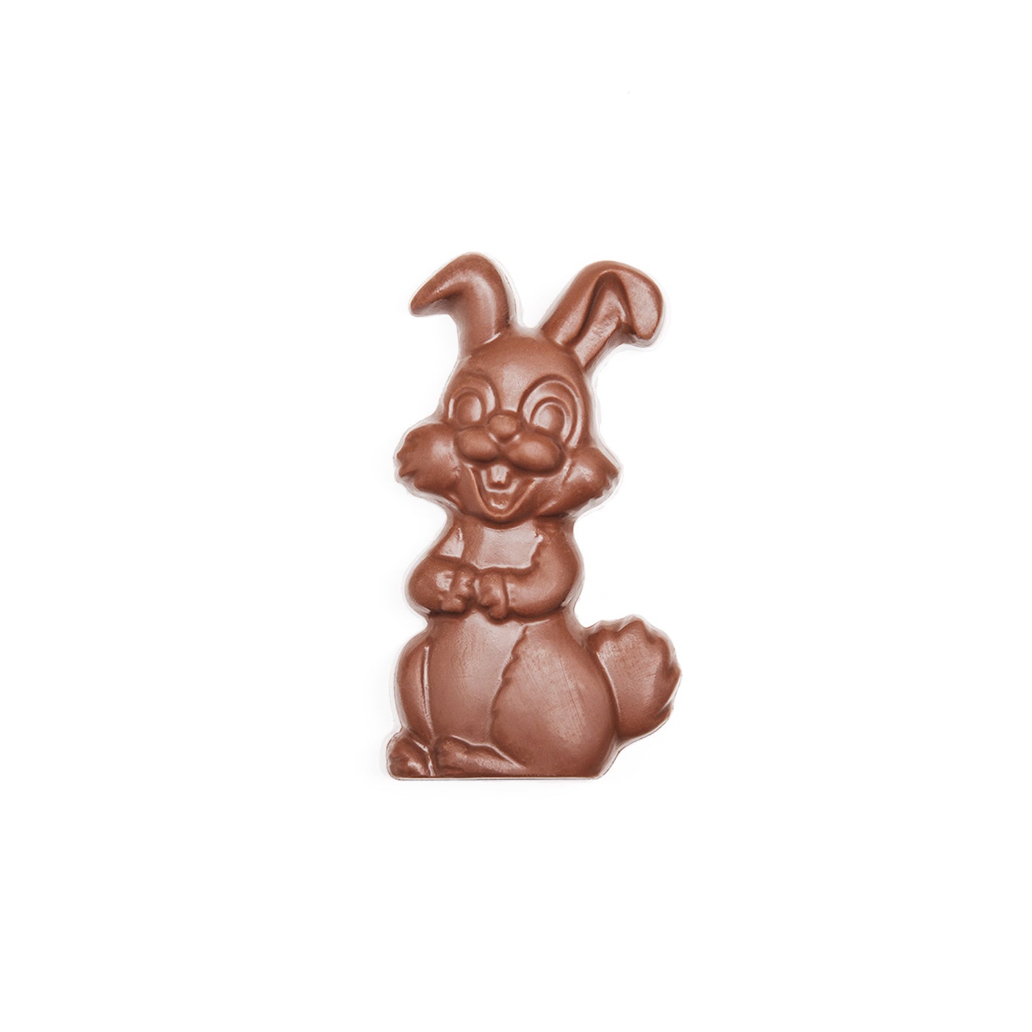 A cartoon bunny chocolate molding.