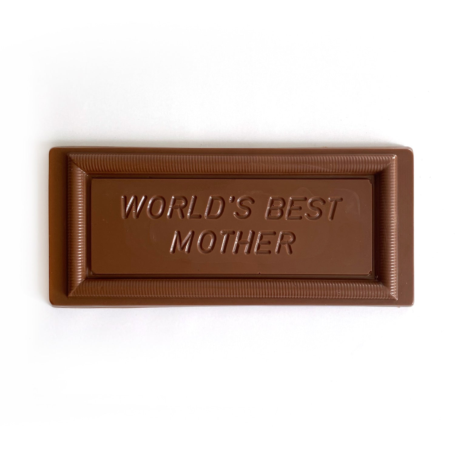 Milk chocolate bar with words 'world's best mother