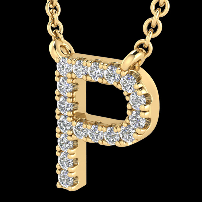 diamond letter p necklace