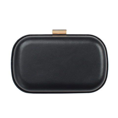 Black Minaudière Clutch