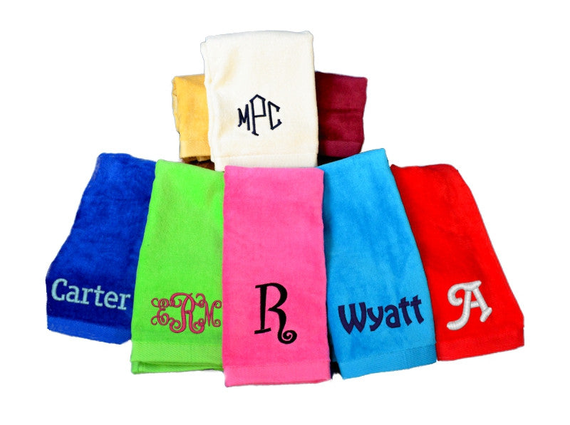 monogrammed hand towels