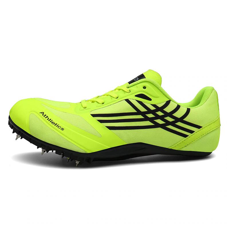 lime green track spikes