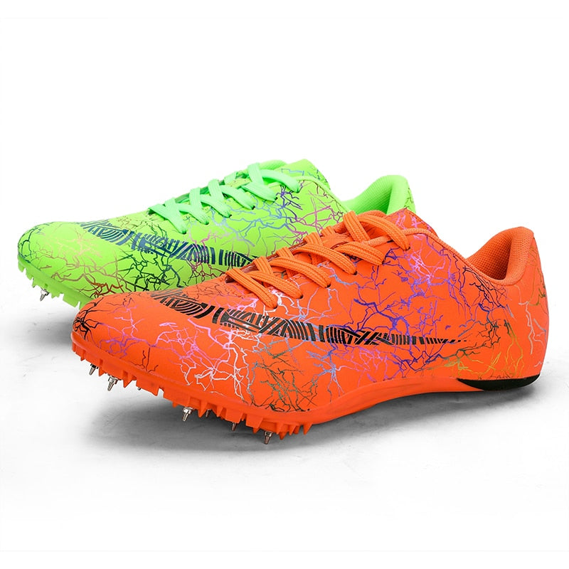 bright colored track spikes