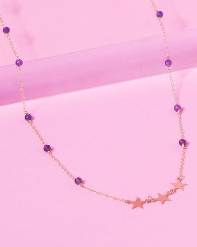 LAPIS SHOOTING STAR 14K GOLD FILLED NECKLACE