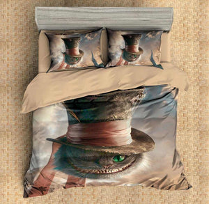 Custom Alice In Wonderland 3d Bedding Set Duvet Cover Set 3pcs