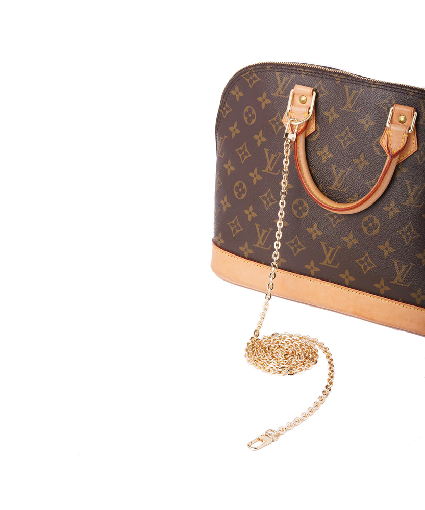 lv crossbody with gold chain
