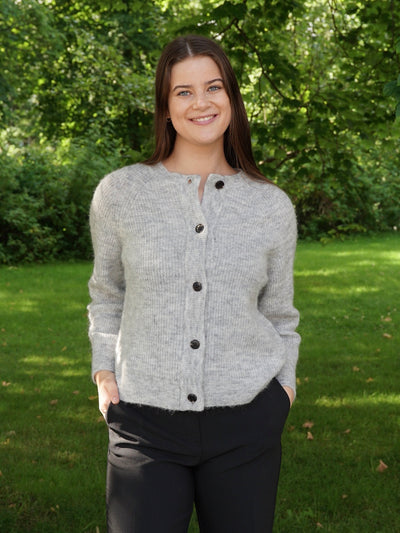 Lulu knit cardigan - grå