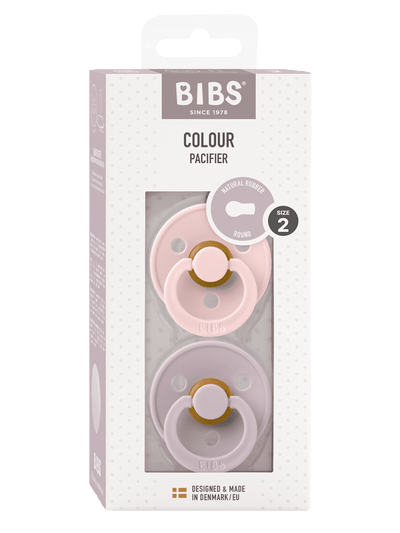BIBS Colour 2 PACK latex Size 2 - Blossom/Dusky Lilac