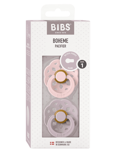 BIBS Boheme 2 PACK Size 1 - Blossom/Dusky Lilac