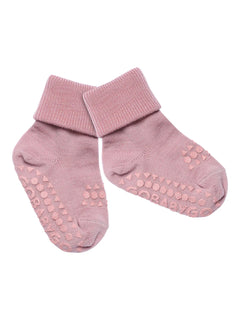 Non slip ull sokker - rose blush