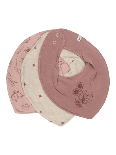 Bandana Bib Girl  AOP (3 pack) - Burlwood