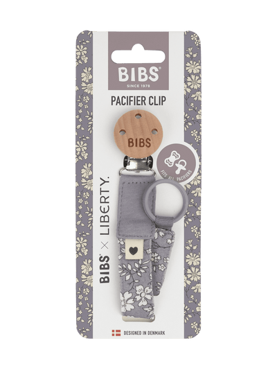 BIBS x Liberty Pacifier Clip Capel Fossil Grey - Fossil Grey