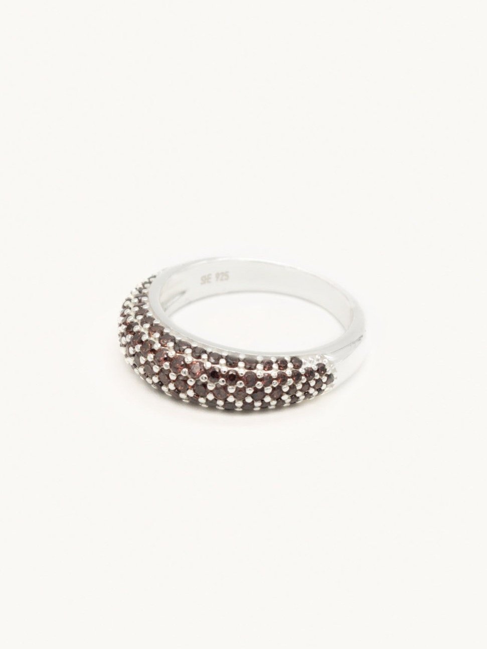  TilbehørWho Is She Coffee Slim Dome Ring Silver - Silver
