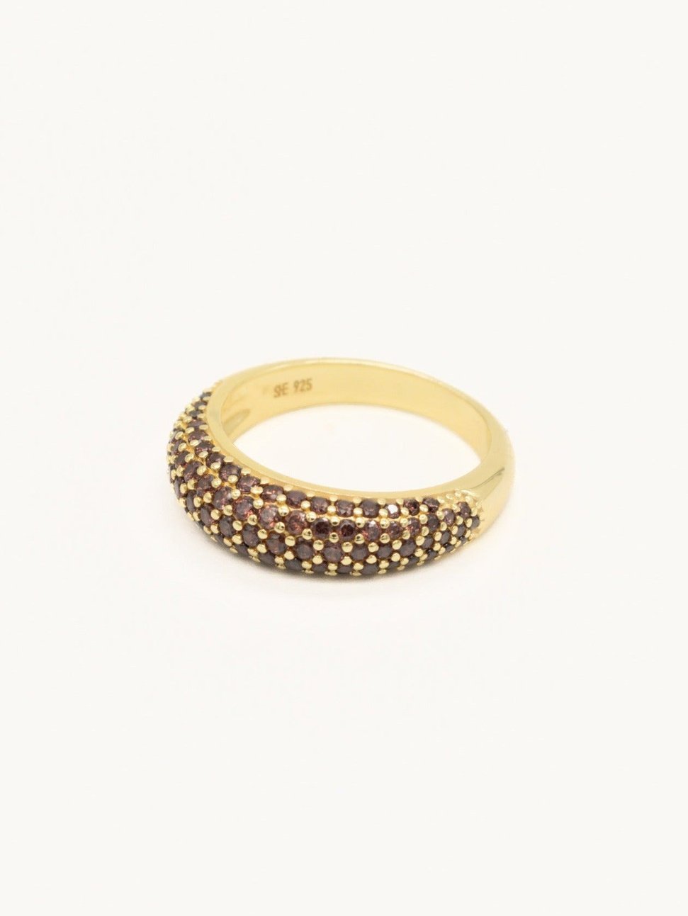  TilbehørWho Is She Coffee Slim Dome Ring Gold - Gold